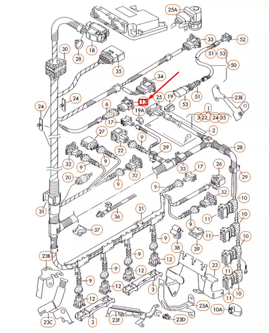 NEW VOLKSWAGEN GOLF MK4 FLAT CONTACT HOUSING 3 PIN 443906233 ORIGINAL