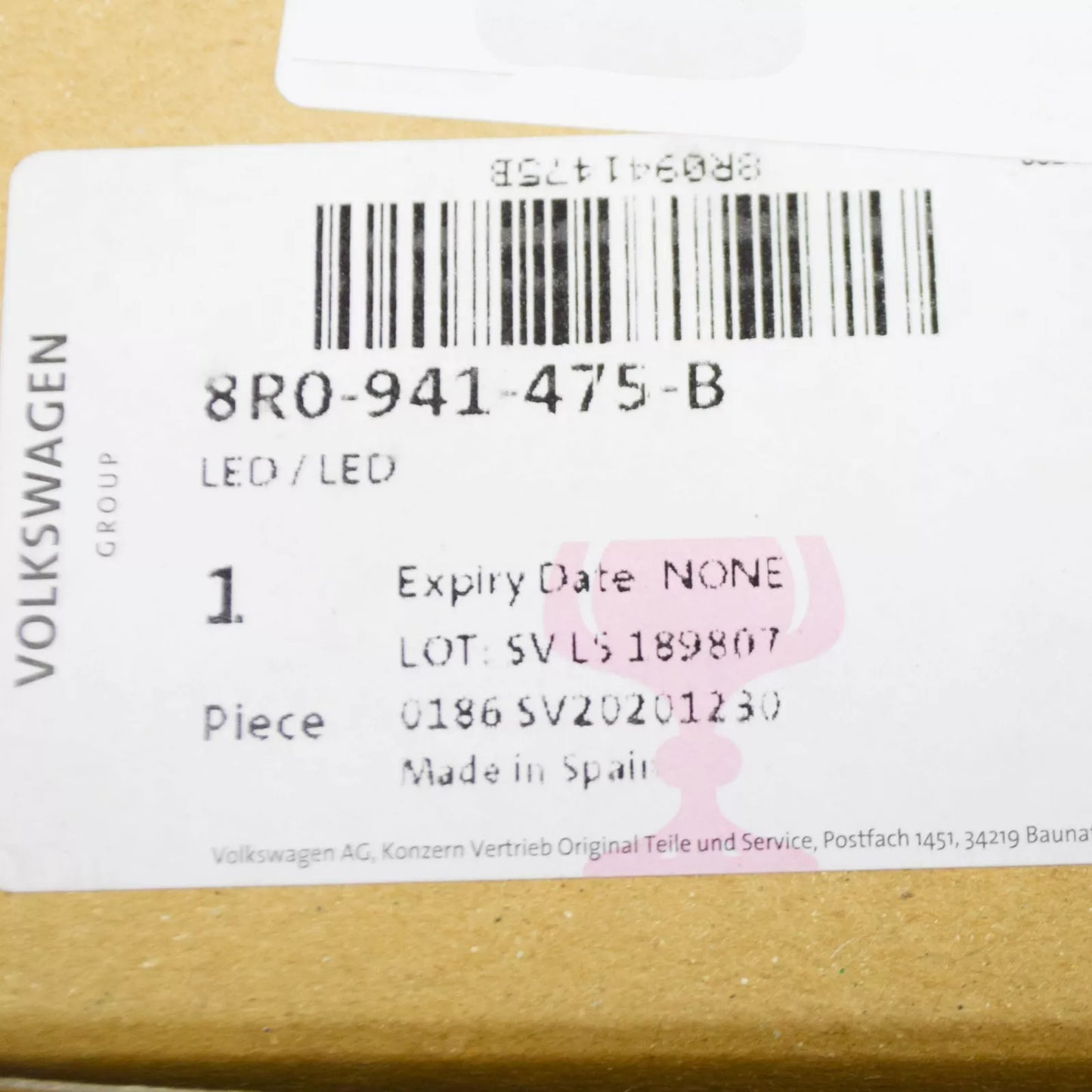 NEW AUDI Q5 8R FRONT LEFT LED LIGHT CONTROL WITH HEAT SINK 8R0941475B ORIGINAL