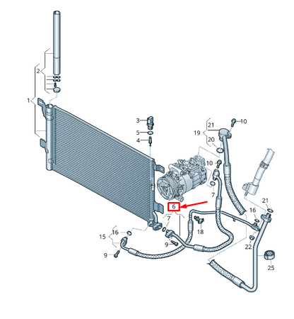 new audi a6 c8 a/c refrigerant line 4k0816721em original