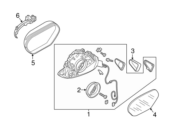NEW AUDI A7 SPORTBACK 4G FRONT RIGHT MIRROR COVER 4G8857528BGRU ORIGINAL