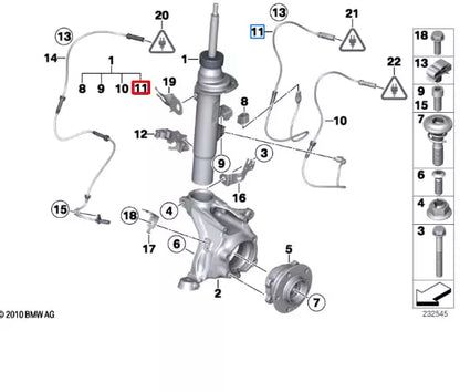 NEW BMW X3 F25 FRONT SPRING STRUT ADAPTER LEAD 37156797031