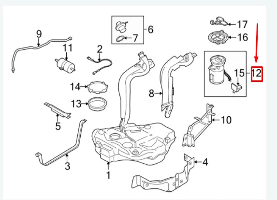 NEW VW JETTA A6 HYBRID FUEL PUMP WITH SENDING UNIT 5C0919051F ORIGINAL