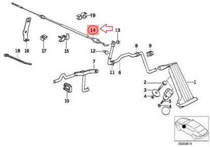 new bmw 5 e34 m5 saloon accelarator bowden cable 35412226732 original