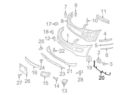 NEW MERCEDES-BENZ M-CLASS W164 FRONT BUMPER WIRING HARNESS A1644400837 ORIGINAL