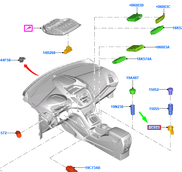new ford grand c-max mk2 cigar lighter ring 1085719 98bg-15k040-aa original