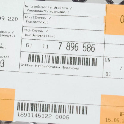 NEW BMW 5 E60 M SPORT FRONT LOWER BUMPER GRILLE 51117896586 ORIGINAL