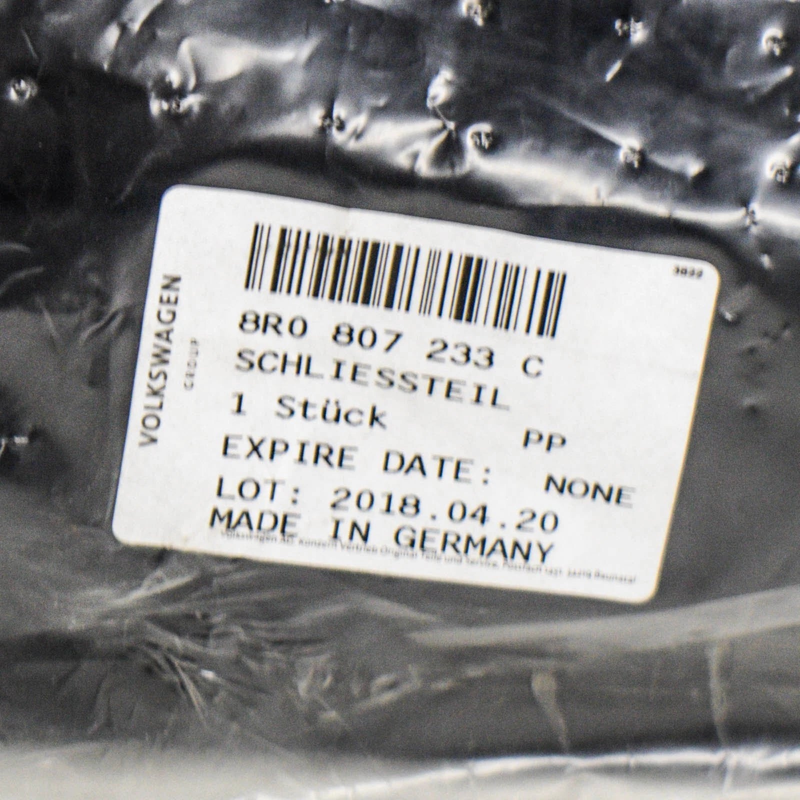 NEW AUDI Q5 8R FRONT BUMPER LOWER PROTECTION COVER 8R0807233C 2014