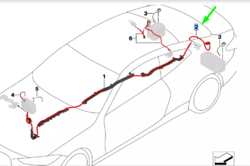 NEW BMW 5 G30 POSITIVE BATTERY CABLE 5A69273 61125A69273 ORIGINAL