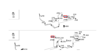 NEW MERCEDES-BENZ SPRINTER W906 AUXULIARY HEATER HOSE A9068322523 ORIGINAL