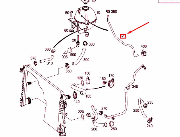 NEW MERCEDES-BENZ SPRINTER 906 ENGINE BREATHING HOSE A9065013882 ORIGINAL