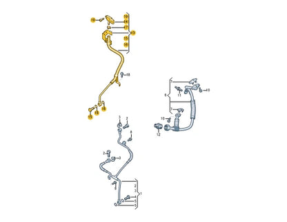 NEW VOLKSWAGEN CRAFTER SZ BOOST PRESSURE HOSE W SENSOR 2N0145828P ORIGINAL