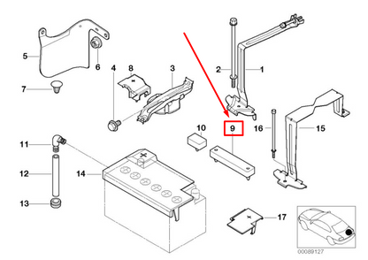 new bmw 3 e46 battery holder spacer 61218375655 8375655 original