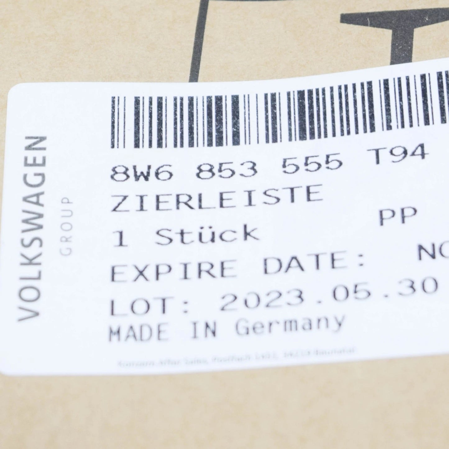 NEW AUDI A5 F5 REAR LEFT BUMPER TRIM BLACK-GLOSSY 8W6853555 T94 8W6853555T94