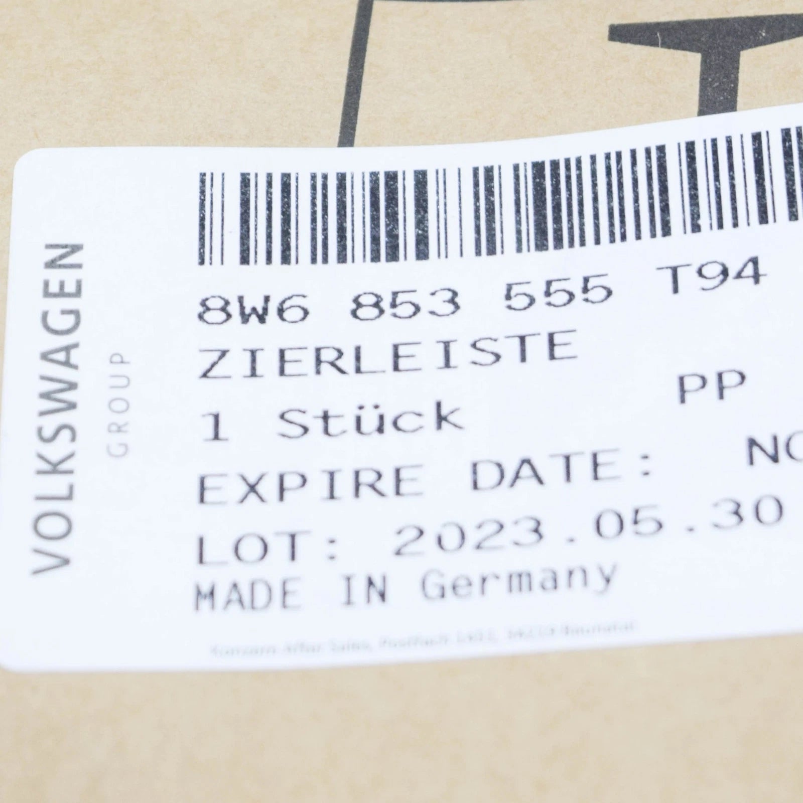 NEW AUDI A5 F5 REAR LEFT BUMPER TRIM BLACK-GLOSSY 8W6853555 T94 8W6853555T94