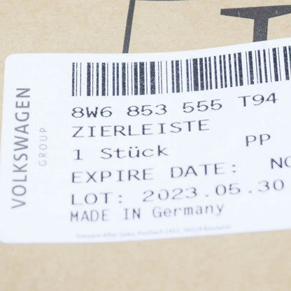 NEW AUDI A5 F5 REAR LEFT BUMPER TRIM BLACK-GLOSSY 8W6853555 T94 8W6853555T94