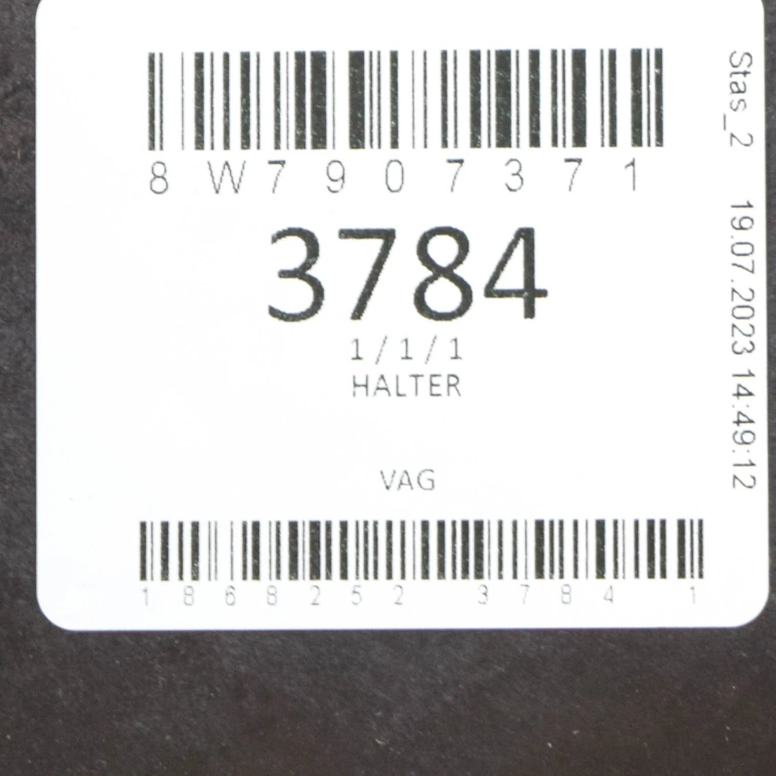 NEW AUDI A5 CABRIO F57 RADIO AMPLIFIER BRACKET 8W7907371 ORIGINAL