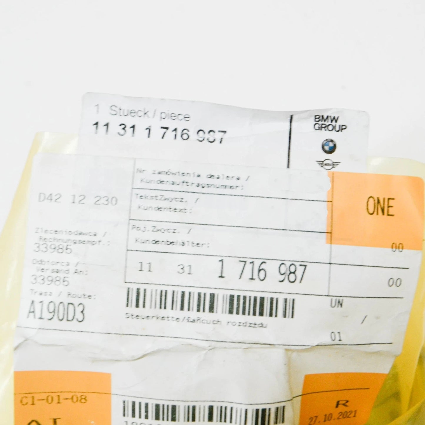 NEW BMW 5 E28 TIMING CHAIN 3.5 PETROL 11311716987 1716987 ORIGINAL