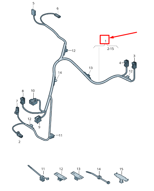 NEW AUDI A6 4A C8 REAR DOOR TRIM PANEL WIRING HARNESS 4K5971693AK ORIGINAL
