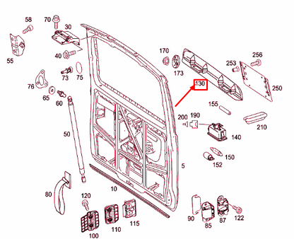 new mb vito w639 rear license plate trim cover a63974327307f24 original