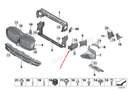 NEW BMW 7 G11 LEFT BRAKE AIR DUCT 51747359791 7359791 2016 ORIGINAL