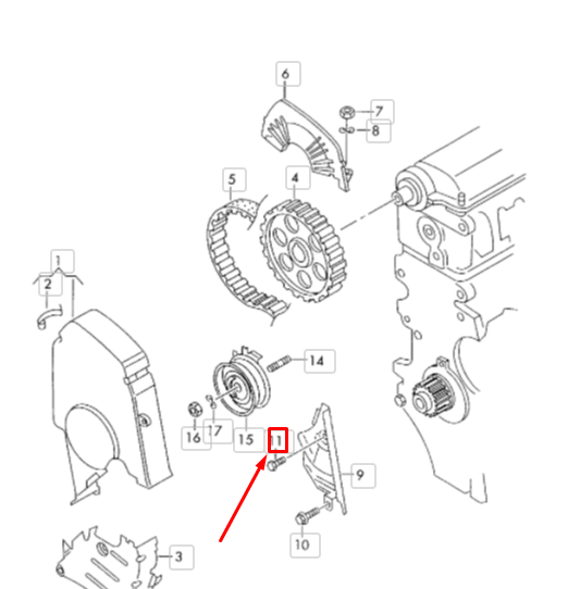 new audi q7 4l toothed belt guard cover hexagon bolt n01029316 original