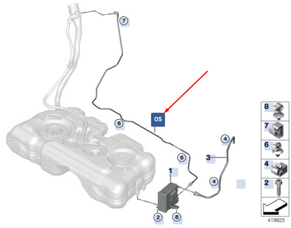 new bmw x2 f39 fuel tank breather line 16137348325 7348325 original