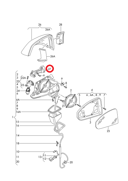 NEW AUDI Q7 4M FRONT RIGHT DOOR MIRROR TURN INDICATOR 4M0949102A GANUINE