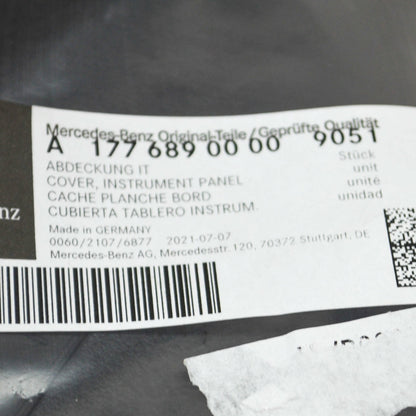 new mb a w177 front left dashboard end cover lhd a17768900009051 original
