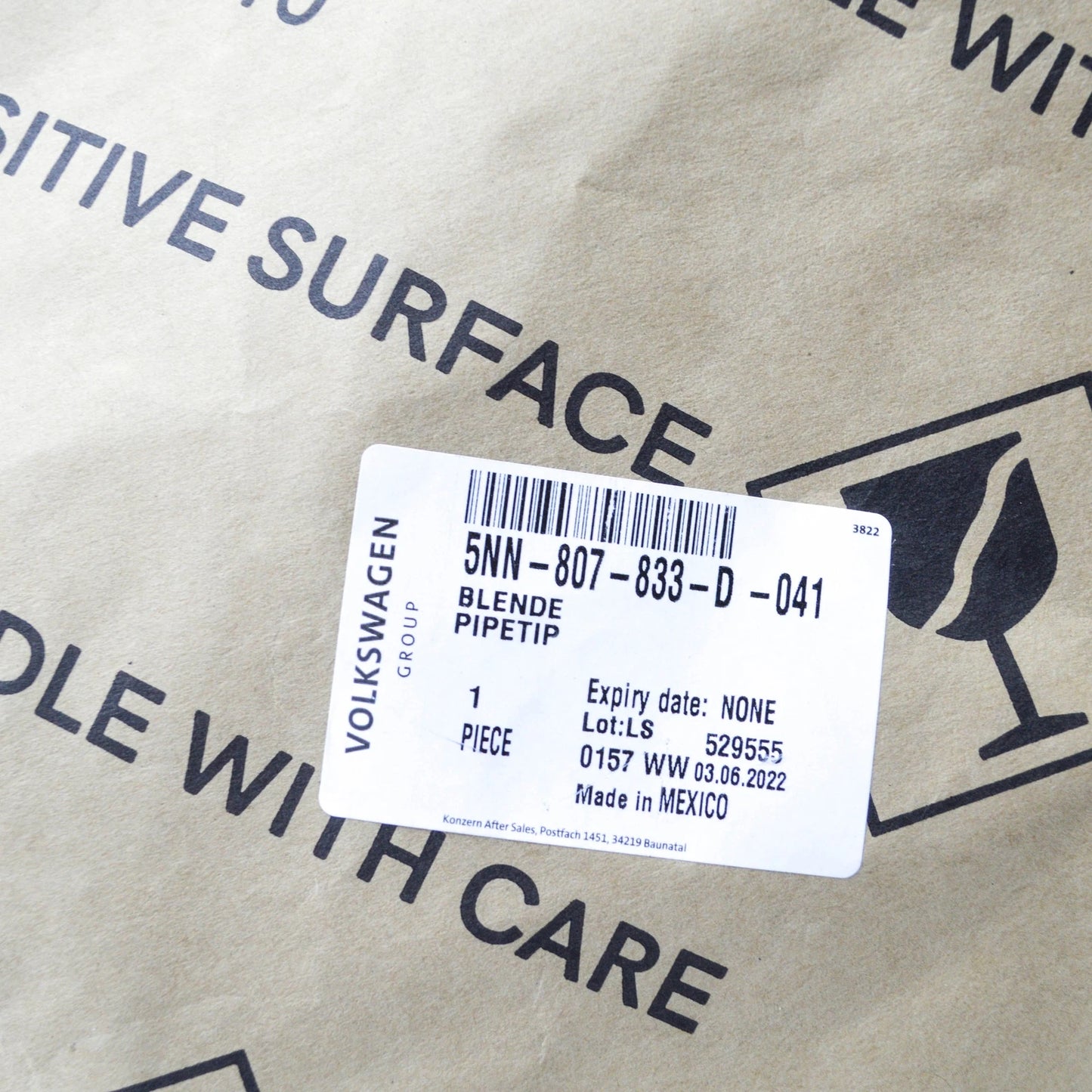 NEW VOLKSWAGEN TIGUAN AD1 REAR LEFT EXHAUST TAILPIPE TRIM 5NN807833D041