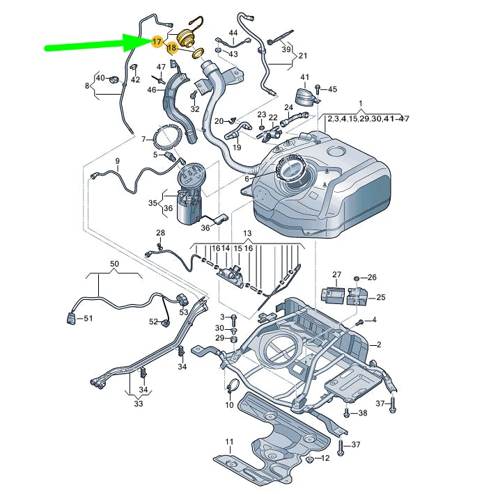 NEW AUDI A3 8V E-TRON FUEL TANK CAP 5Q0201550AR