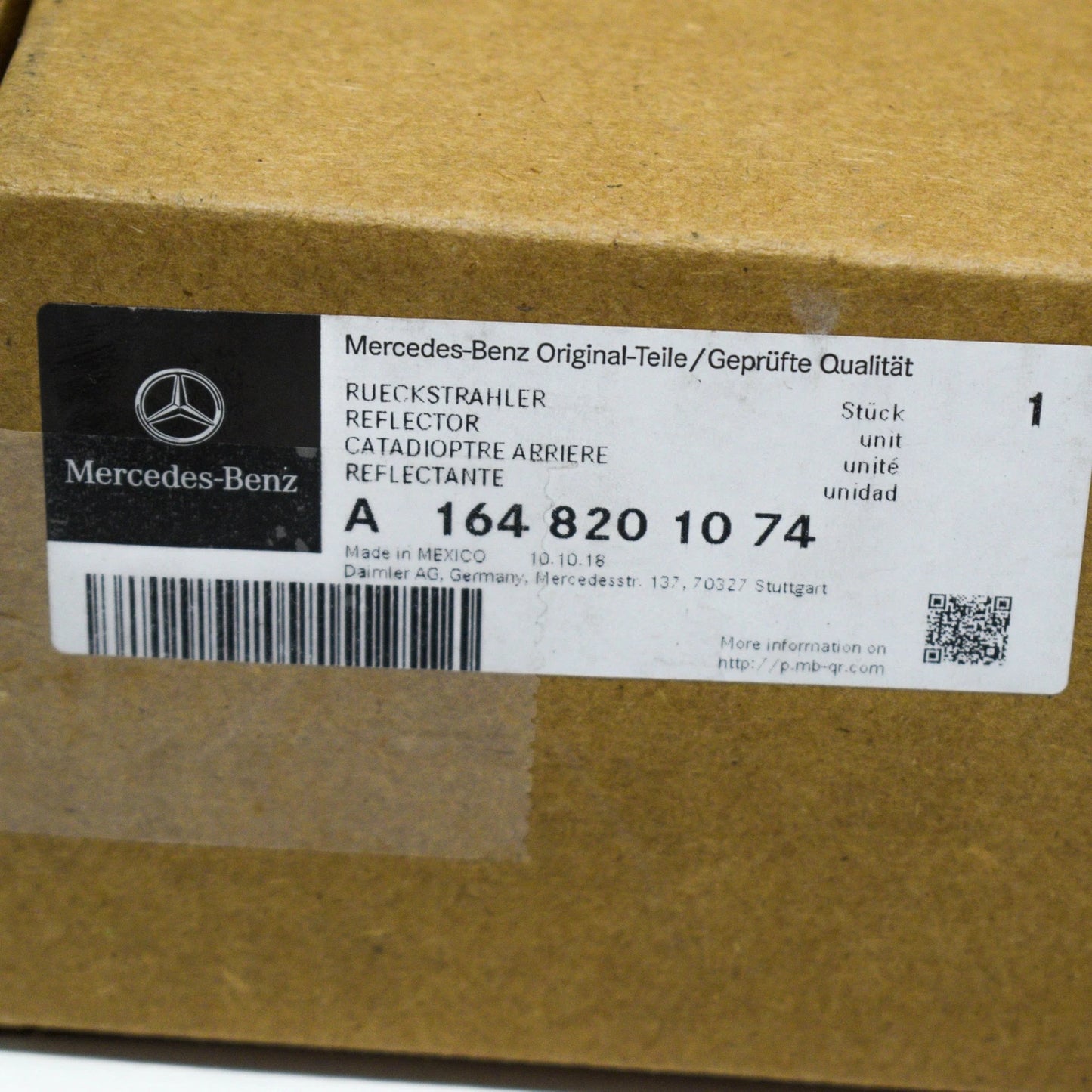 NEW MERCEDES-BENZ GL-CLASS X164 REAR BUMPER RIGHT REFLECTOR A1648201074 ORIGINAL