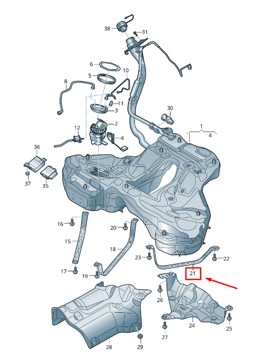 new audi a6 4a c8 left fuel tank tensioning strap 4k0201654f original