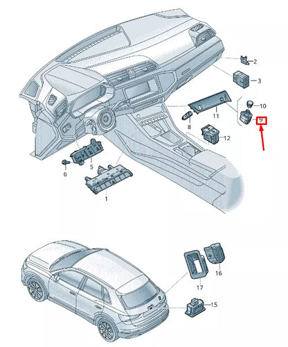 NEW AUDI Q3 F3 CONTROL PANEL VOLUME ADJUSTMENT 83A919616A