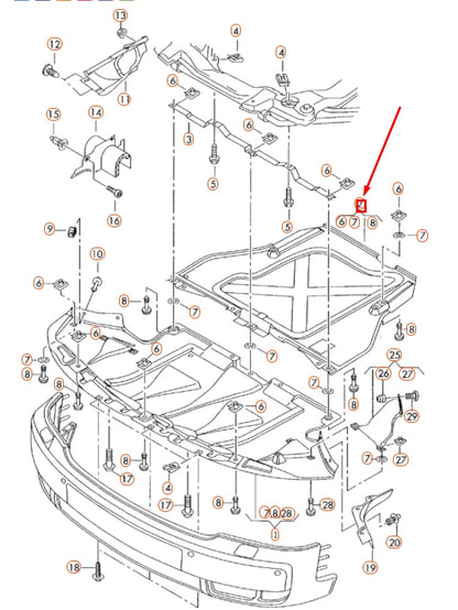 NEW AUDI A4 B7 UNDERBODY ENGINE NOISE INSULATION 8E0863822D ORIGINAL