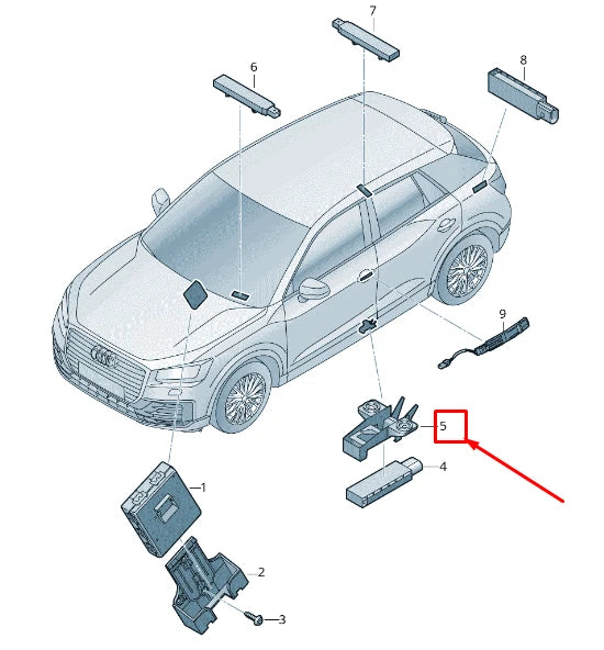NEW AUDI Q2 GA LEFT AERIAL RETAINER 8V0907525