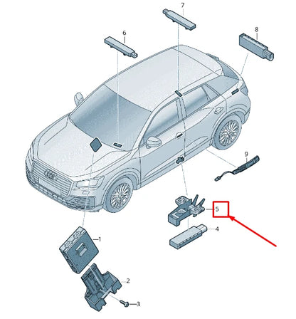 NEW AUDI Q2 GA LEFT AERIAL RETAINER 8V0907525