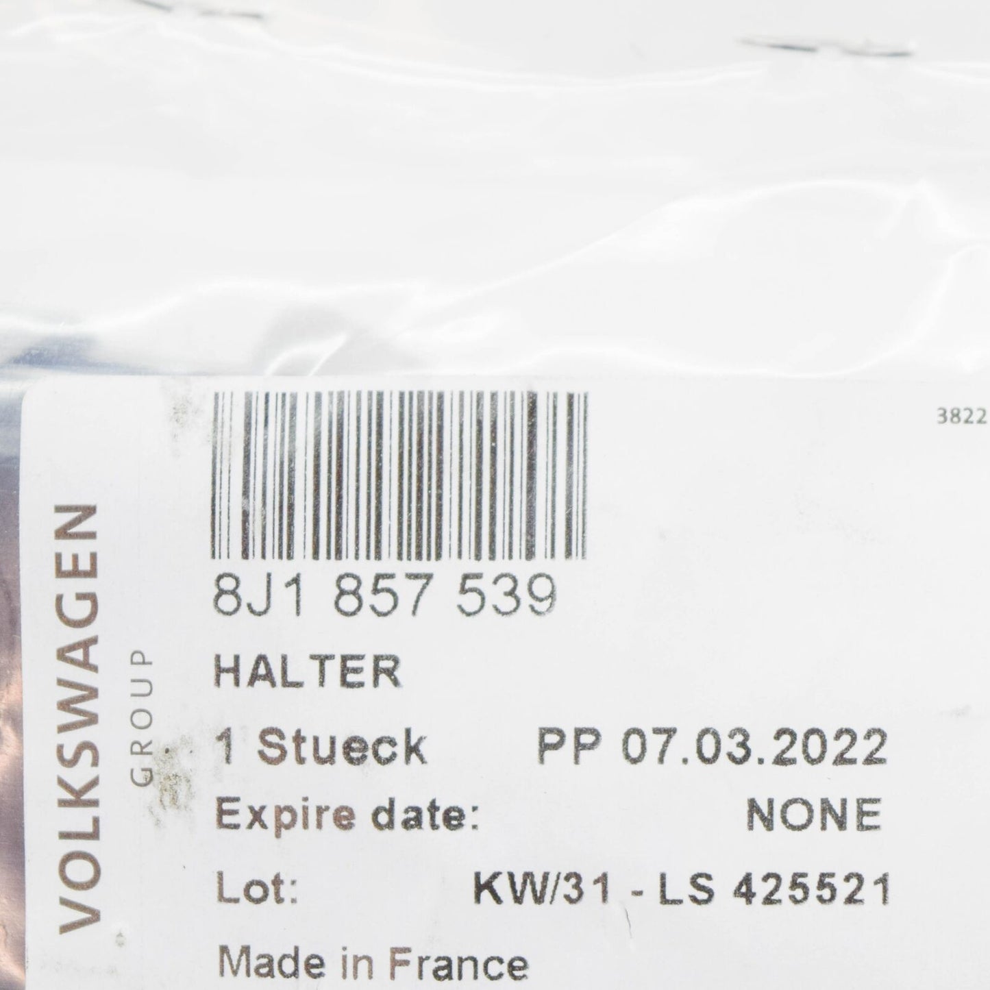 NEW AUDI TT 8J FRONT LEFT OUTER EXTERIOR MIRROR BRACKET LHD 8J1857539 ORIGINAL