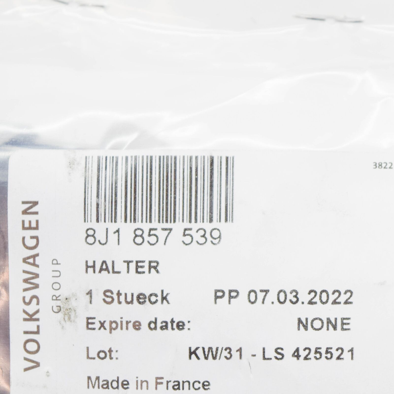 NEW AUDI TT 8J FRONT LEFT OUTER EXTERIOR MIRROR BRACKET LHD 8J1857539 ORIGINAL