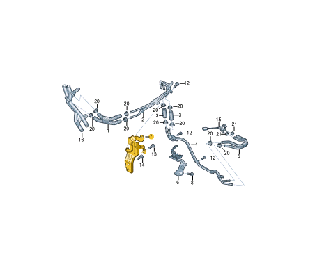 new volkswagen crafter sz cooling hose bracket 2n0121079bm original