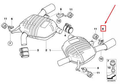 NEW BMW 3 COUPE E92 REAR LEFT EXHAUST HANGER BRACKET 18207571005 7571005