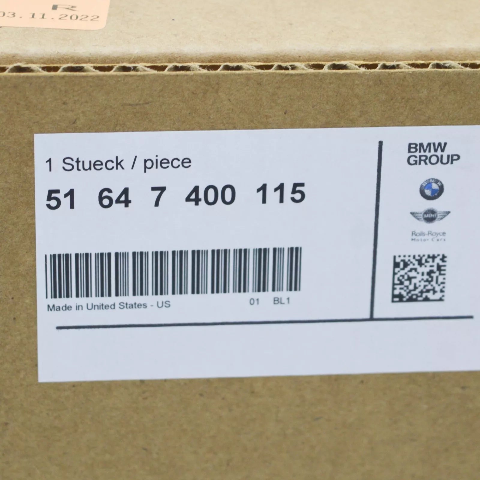 NEW BMW X3 G01 UPPER LEFT AUXULIARY RADIATOR BRACKET 51647400115 ORIGINAL