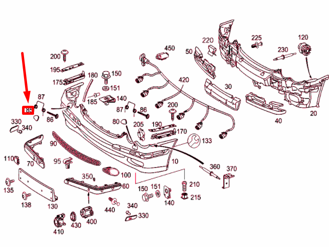 NEW MB C W203 RIGHT HEADLIGHT WASHER COVER CAP A20388008059775 ORIGINAL