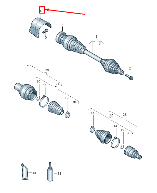 NEW AUDI RSQ3 8U RIGHT DRIVE SHAFT HEAT SHIELD PLATE 5N0407720B ORIGINAL