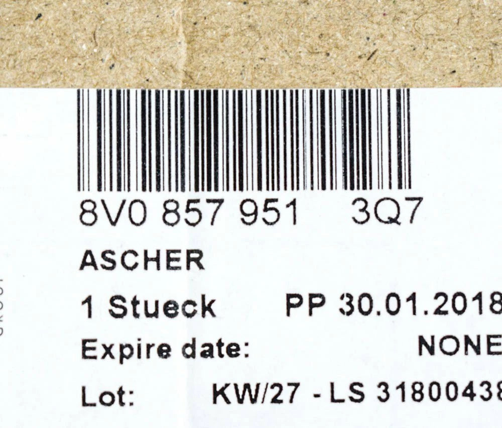 NEW AUDI A3 8V CENTER CONSOLE ASHTRAY 8V08579513Q7