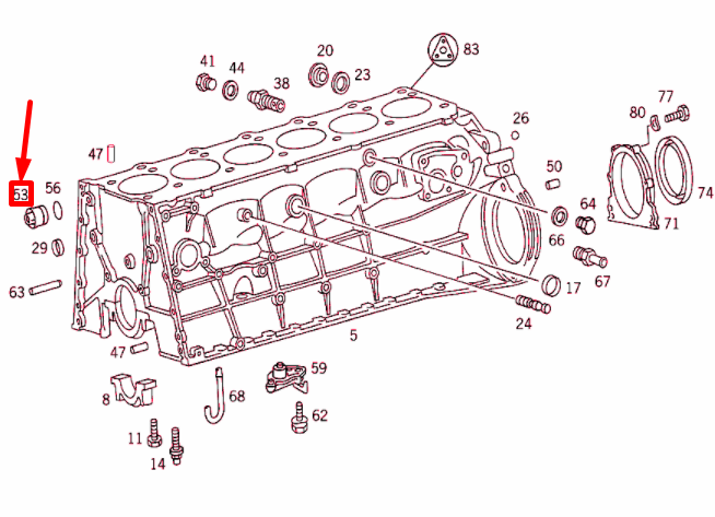 NEW MB SPRINTER W903 FRONT CYLINDER CRANKCASE VALVE A1041800432 ORIGINAL