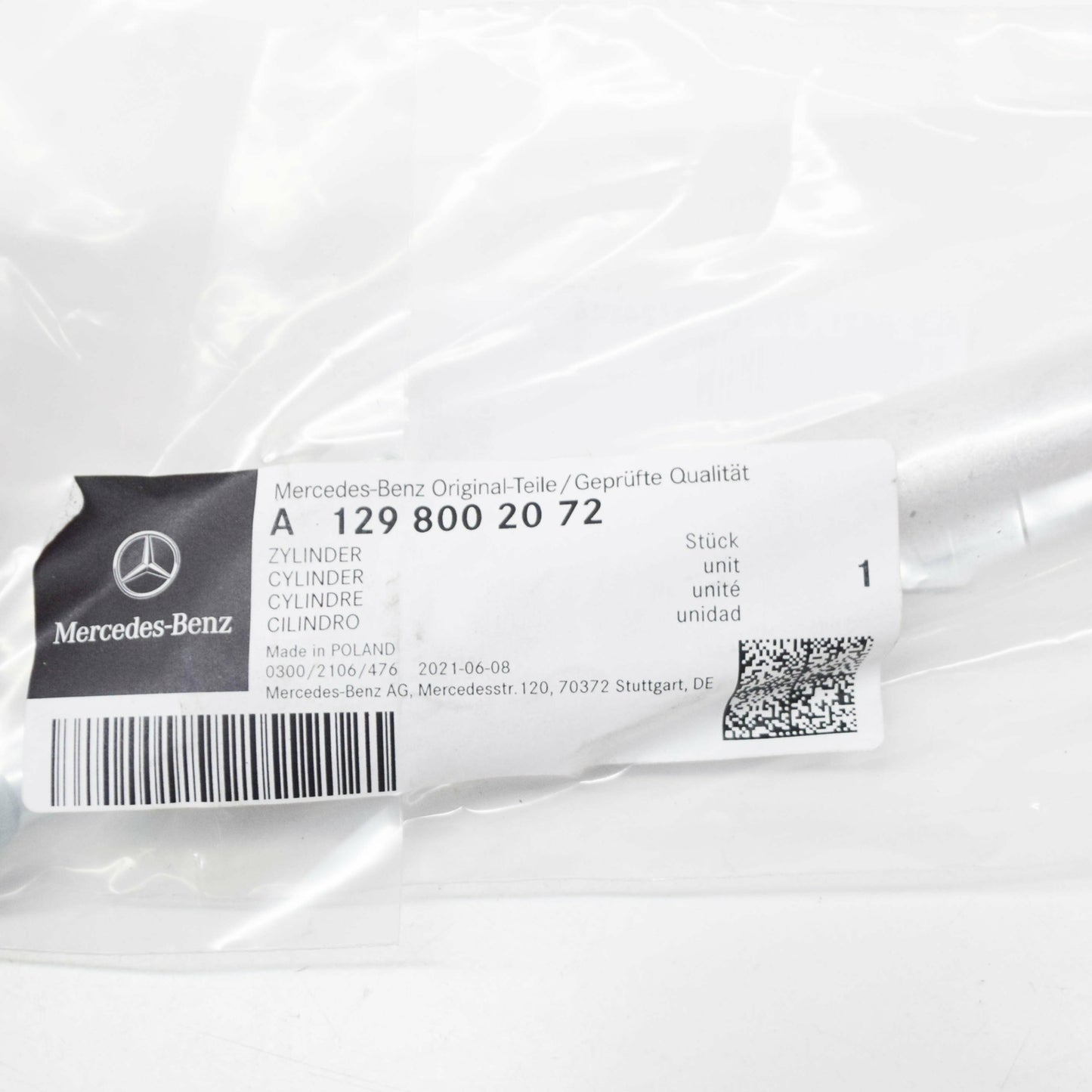 NEW MB SL R129 FOLDING TOP HYDRAULIC SYSTEM CYLINDER A1298002072 ORIGINAL