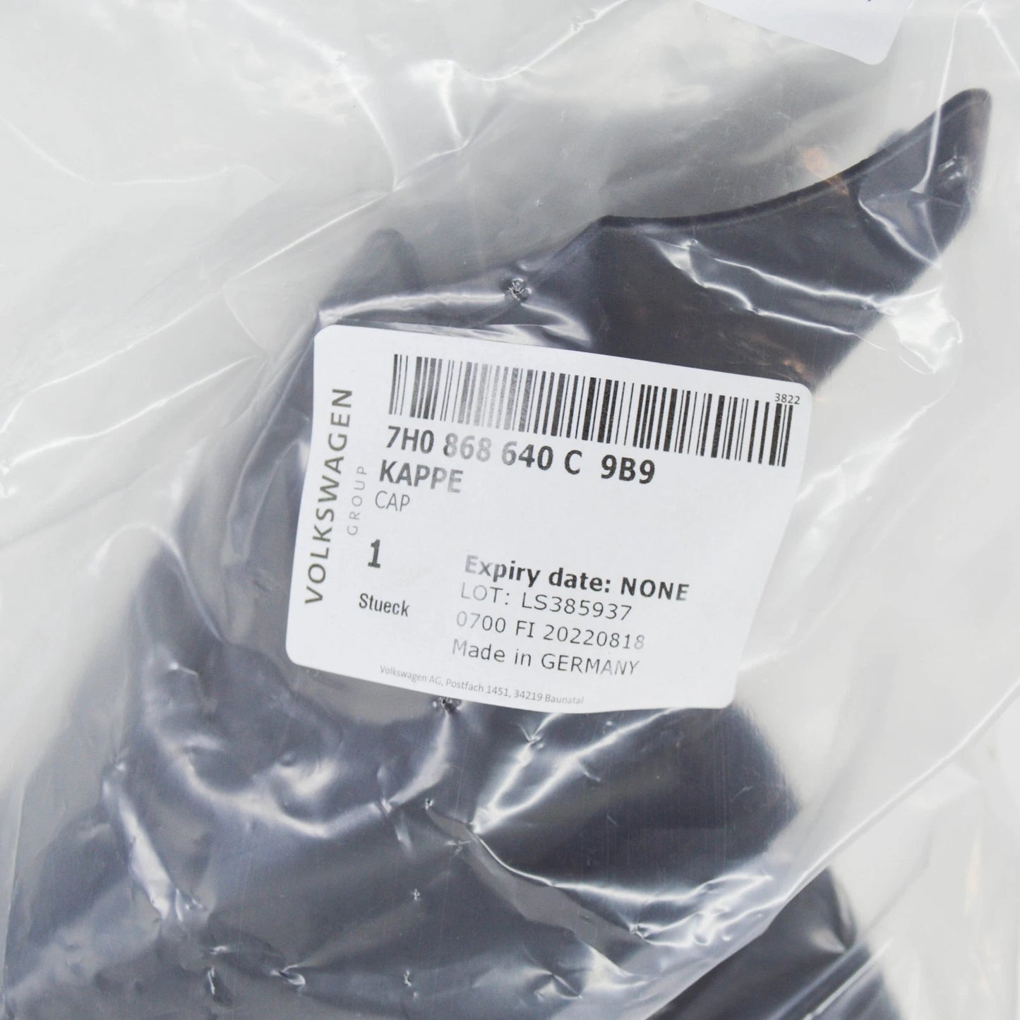 NEW VW TRANSPORTER T6 SLIDING DOOR ROLLER COVER RIGHT 7H0868640C9B9 ORIGINAL