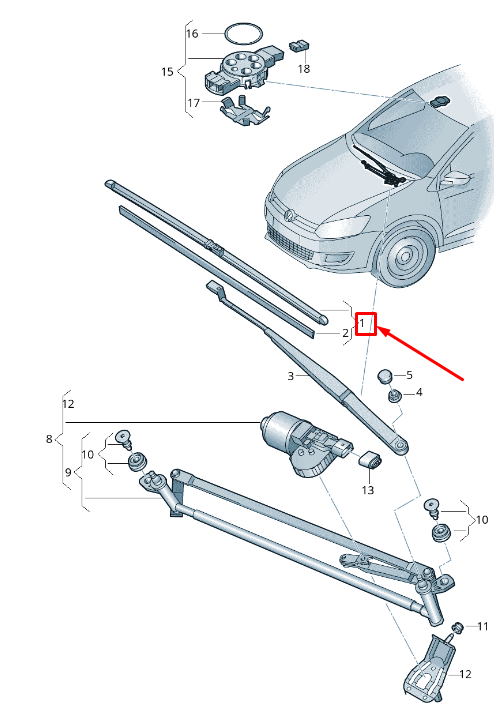 new seat arona kj front left aero wiper blade rhd 6f2955425a03c original
