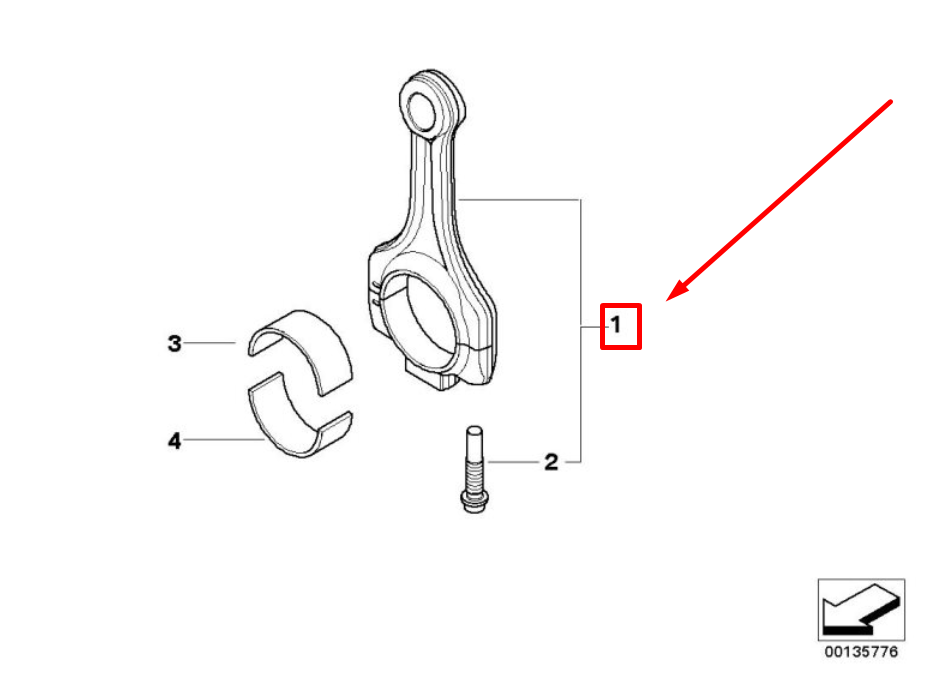 new bmw 5 e60 crankshaft connecting rod 7838623 11247838623 original