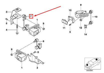 NEW BMW 5 E39 HEADLIGHT LEVEL SENSOR ARM 1094607 31121094607 ORIGINAL